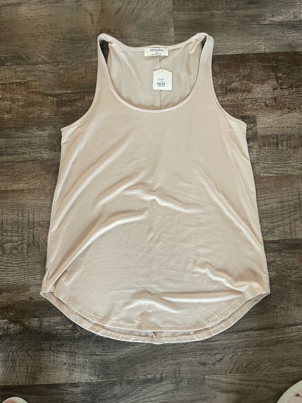 Zenana Outfitters Scoop Neck Tank Top - Blush